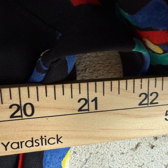 Vtg 90s Matching Set Alfred Dunner Geometric Blouse + Midi Skirt Womens 16 Art - Picture 15 of 15